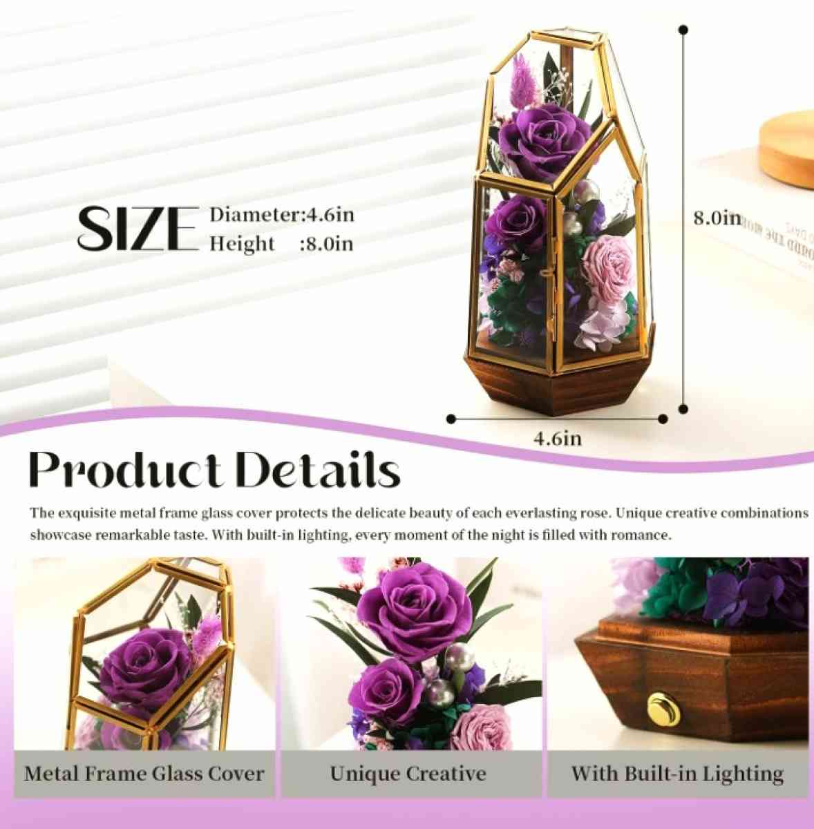 Flowers purple roses perfect gift for Valentines Day