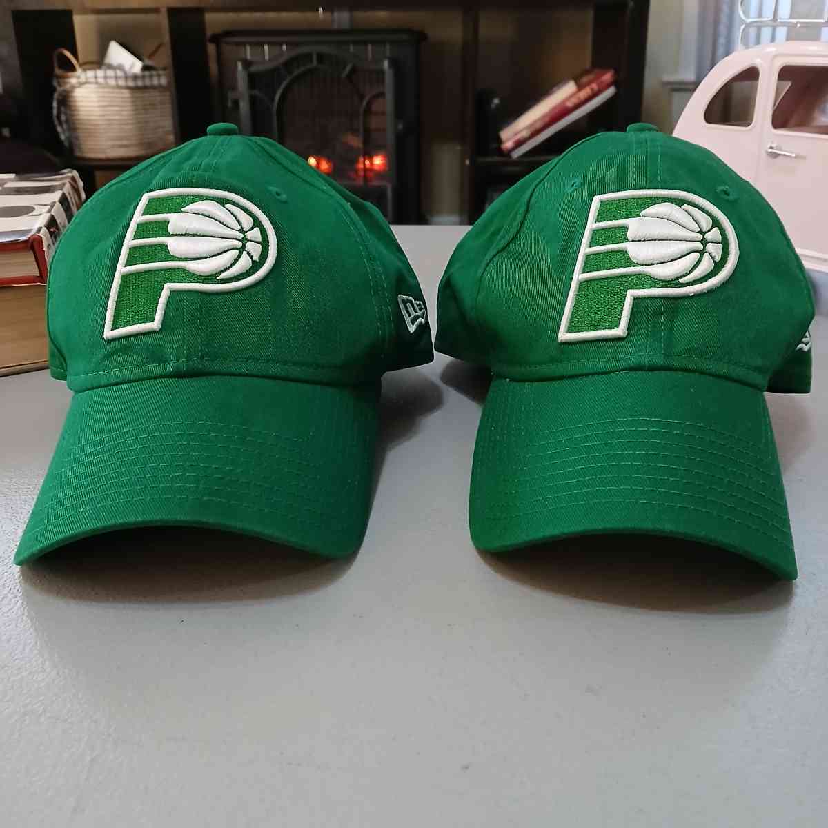 Lot of 2 Green New Era Indiana Pacers caps