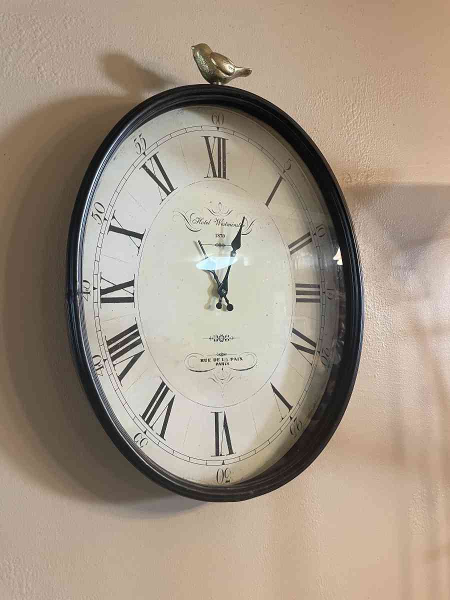 Gold Bird Wall Clock