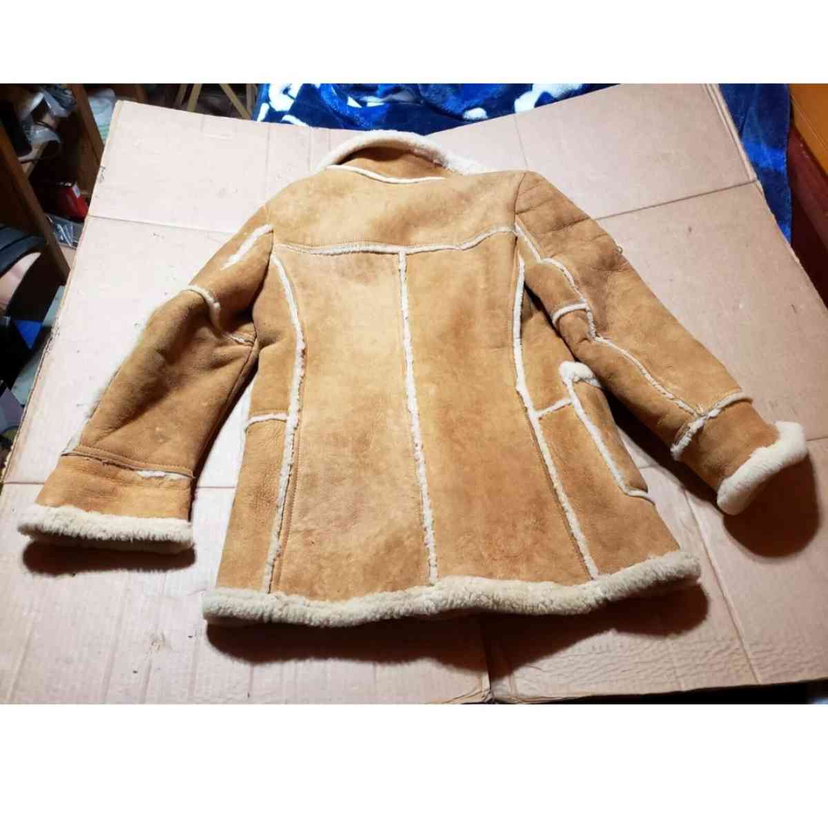 Vintage 70s Sears Leather Shop Mens Split Cowhide Rancher Co