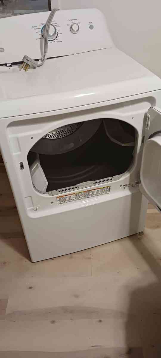 electric GE dryer and Maytag washer