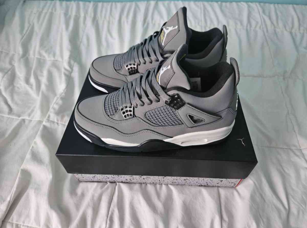 Size 95 Air Jordan 4 Retro Cool GreyChromeDark Charcoal 2019