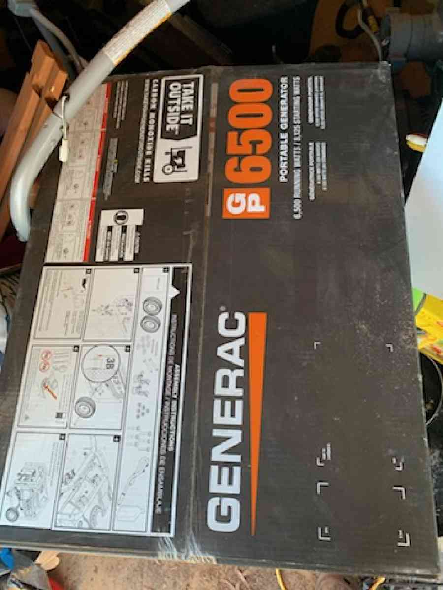 Unopened Unused Generac 6500 Gasoline Portable Generator