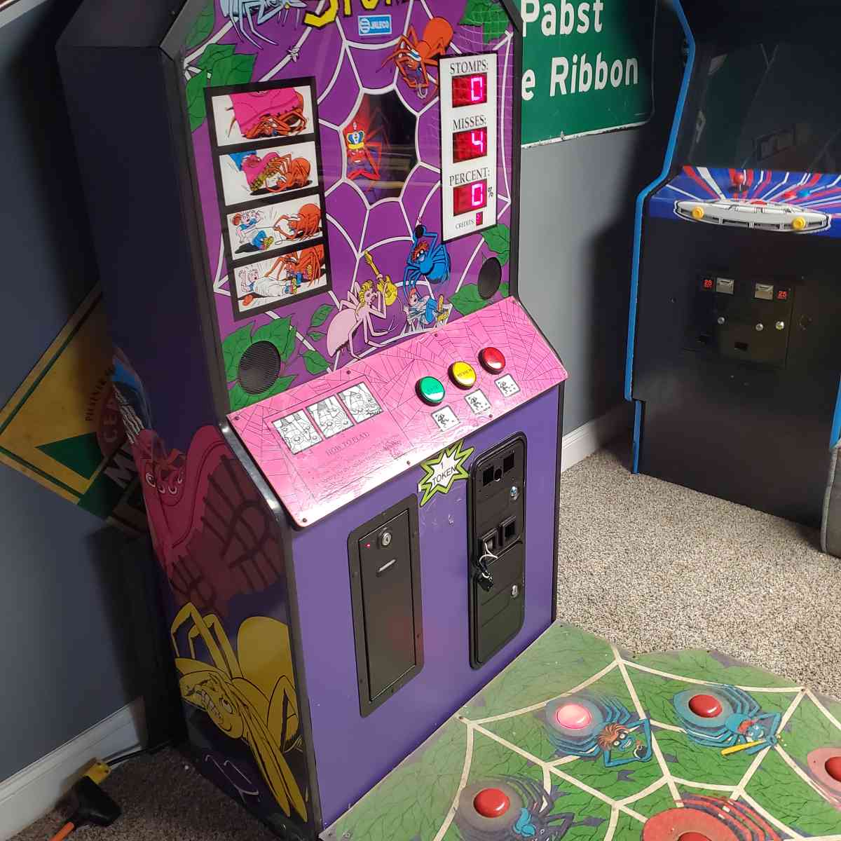 Spider Stompin Arcade Game By Jaleco  RRR Arcade