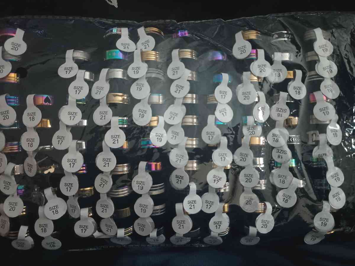 collection of stainless steel rings