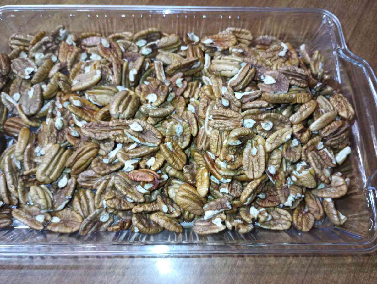 shelled fresh big beautiful pecans