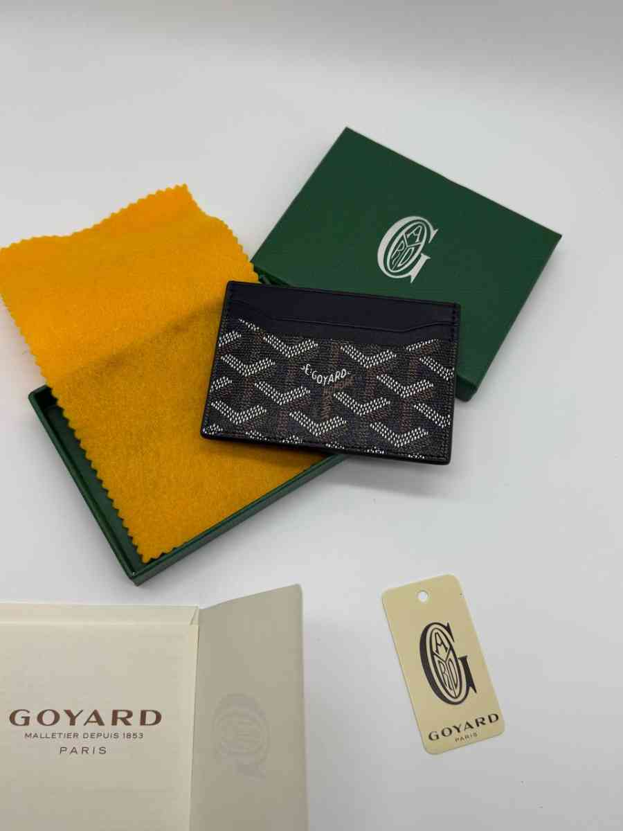 Black And White Goyard Card Holder