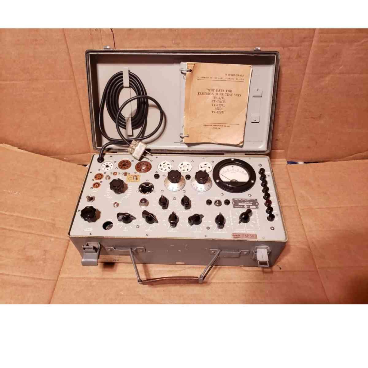 Vintage Hickok TV7U Tube Tester Electron Tube Set Test Data