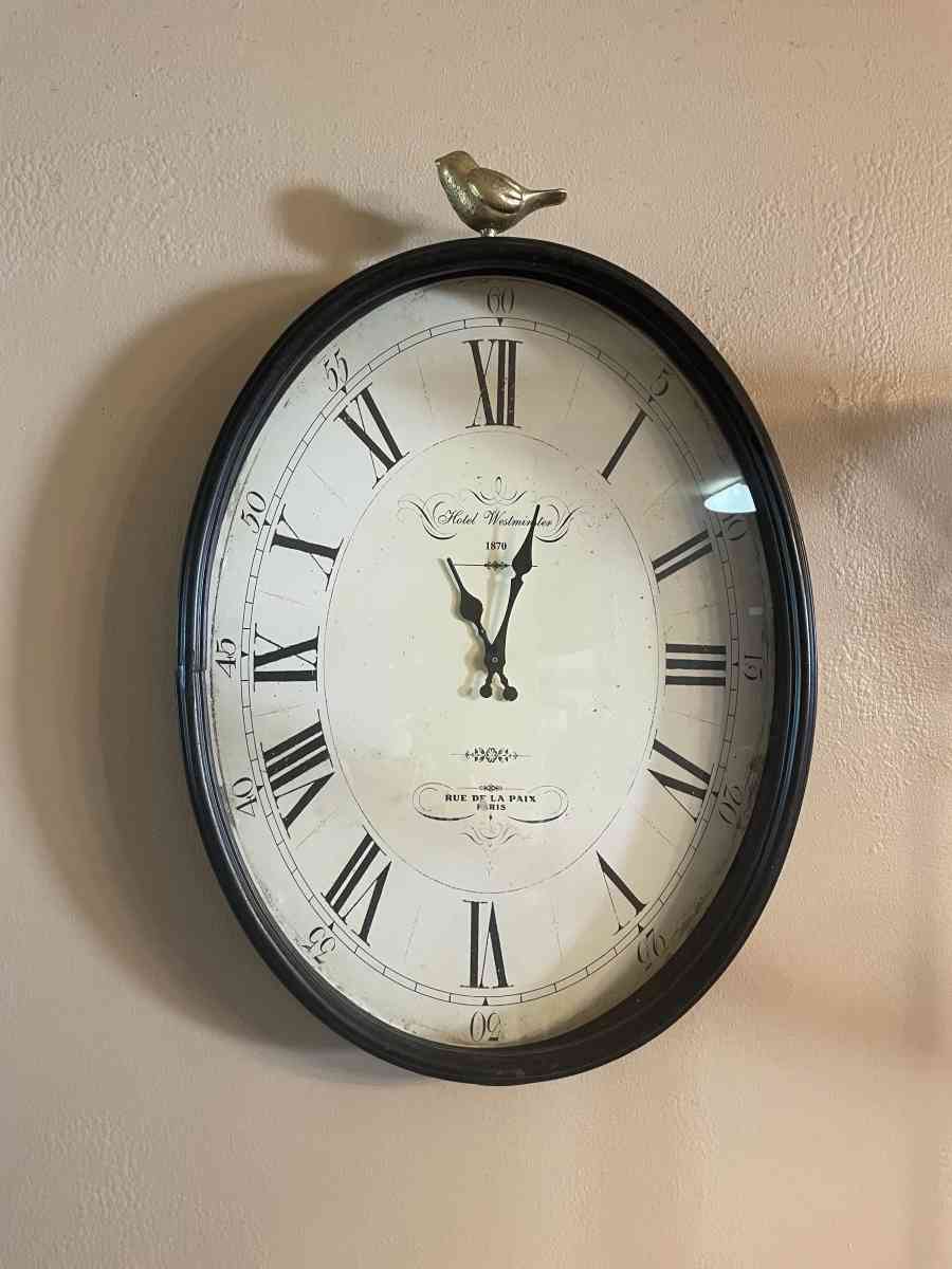 Gold Bird Wall Clock