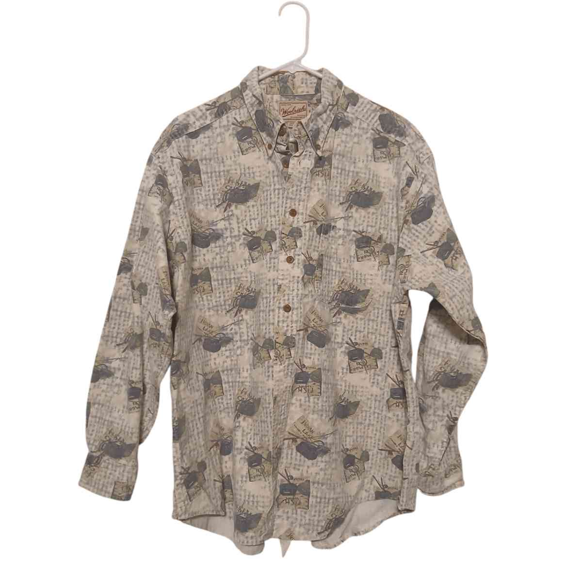 Vintage Woolrich Mens XL Cotton Rugged Outdoor Fishing