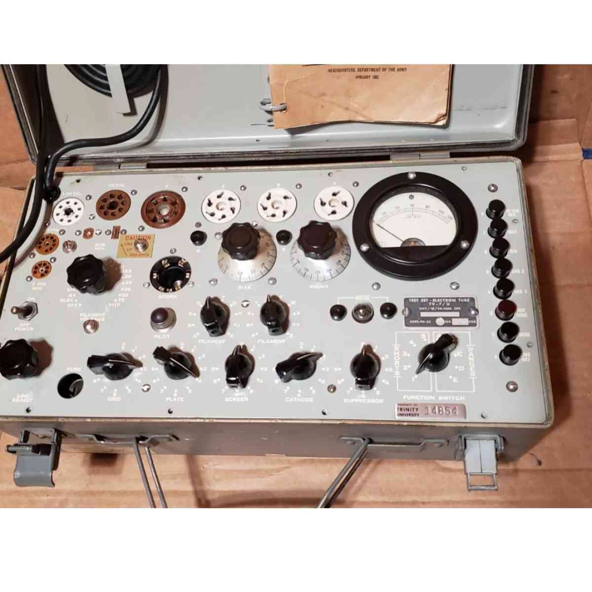 Vintage Hickok TV7U Tube Tester Electron Tube Set Test Data