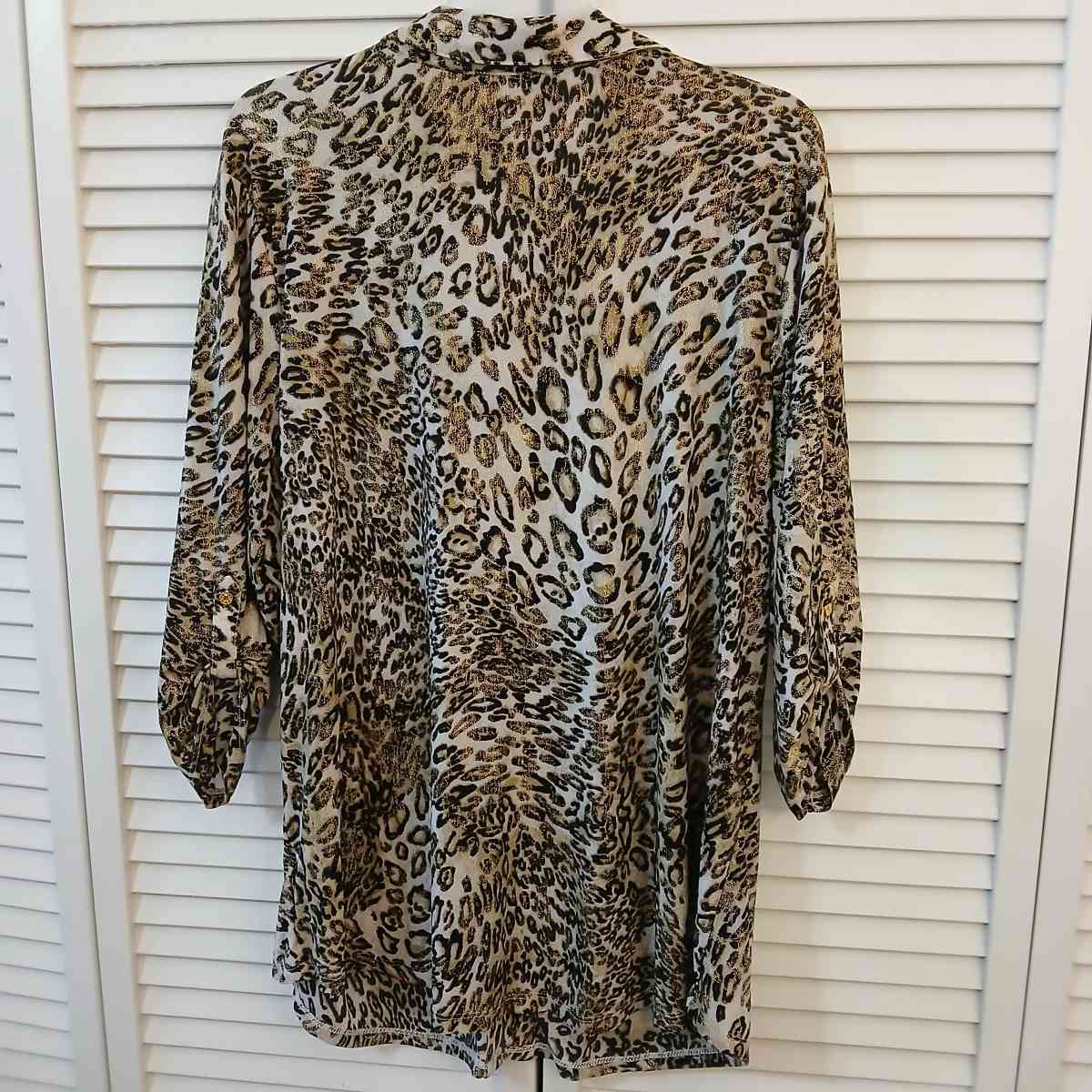 Emily Daniels Leopard Print Blouse Size 1X