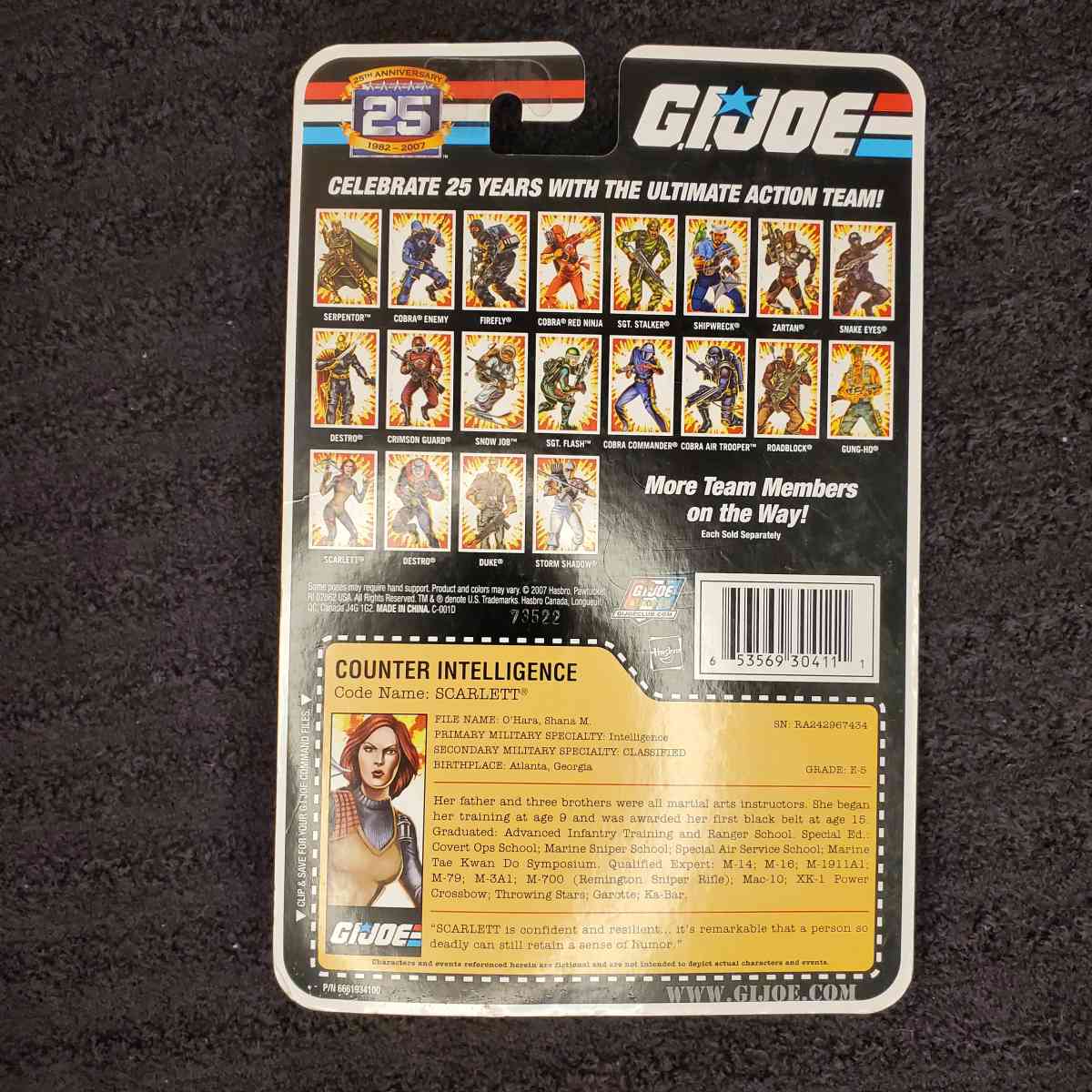 GI Joe  Counter Intelligence  Code Name Scarlett  RRR Toys