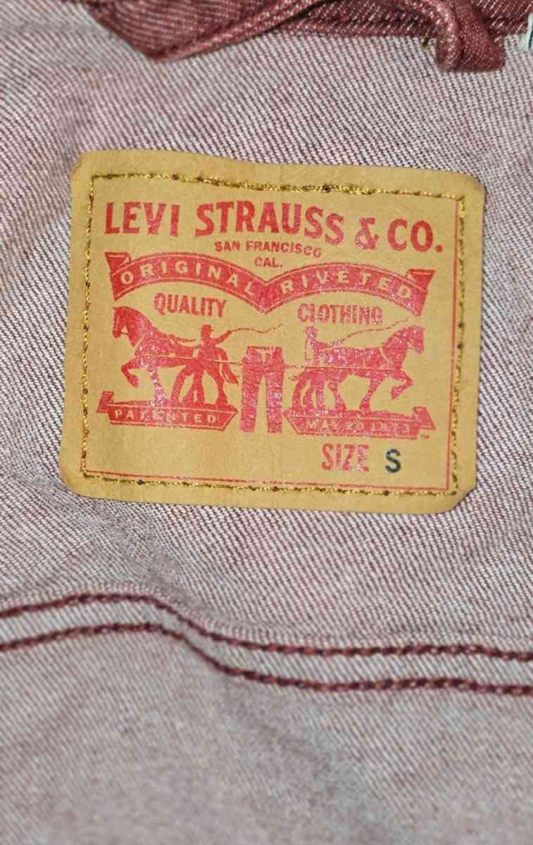 Levis The Trucker Red Denim Jean Jacket