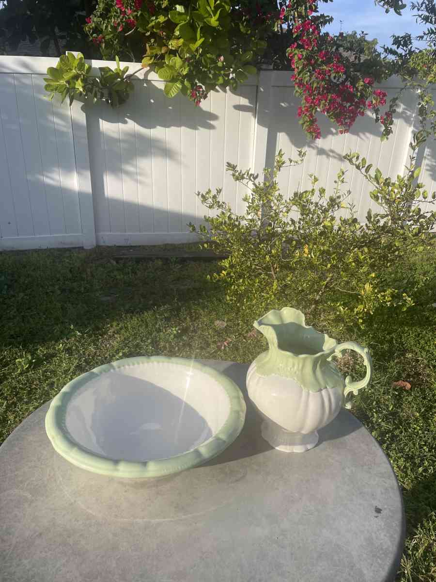 Vintage Pitcher And Bowl