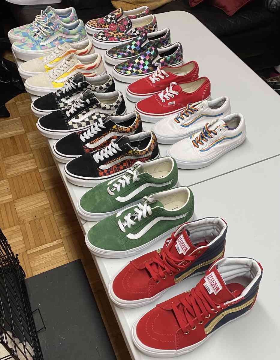 10 Pairs Womens Vans Sneaker Bundle Size 7