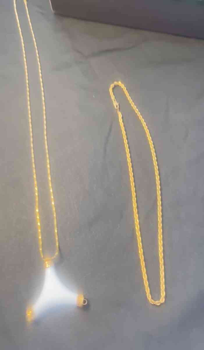 2 New Gold Plated Necklaces