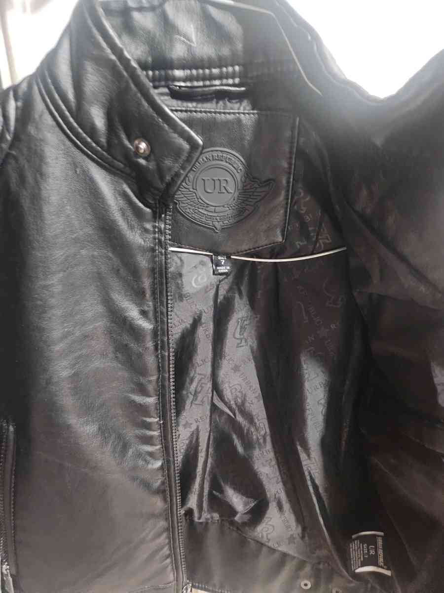urban republic boys black leather jacket