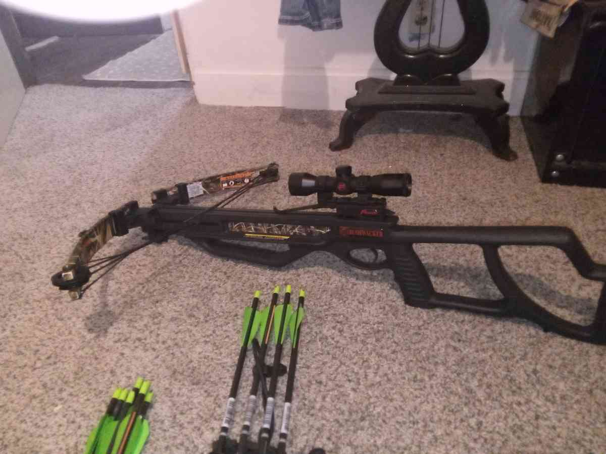crossbow with arrows