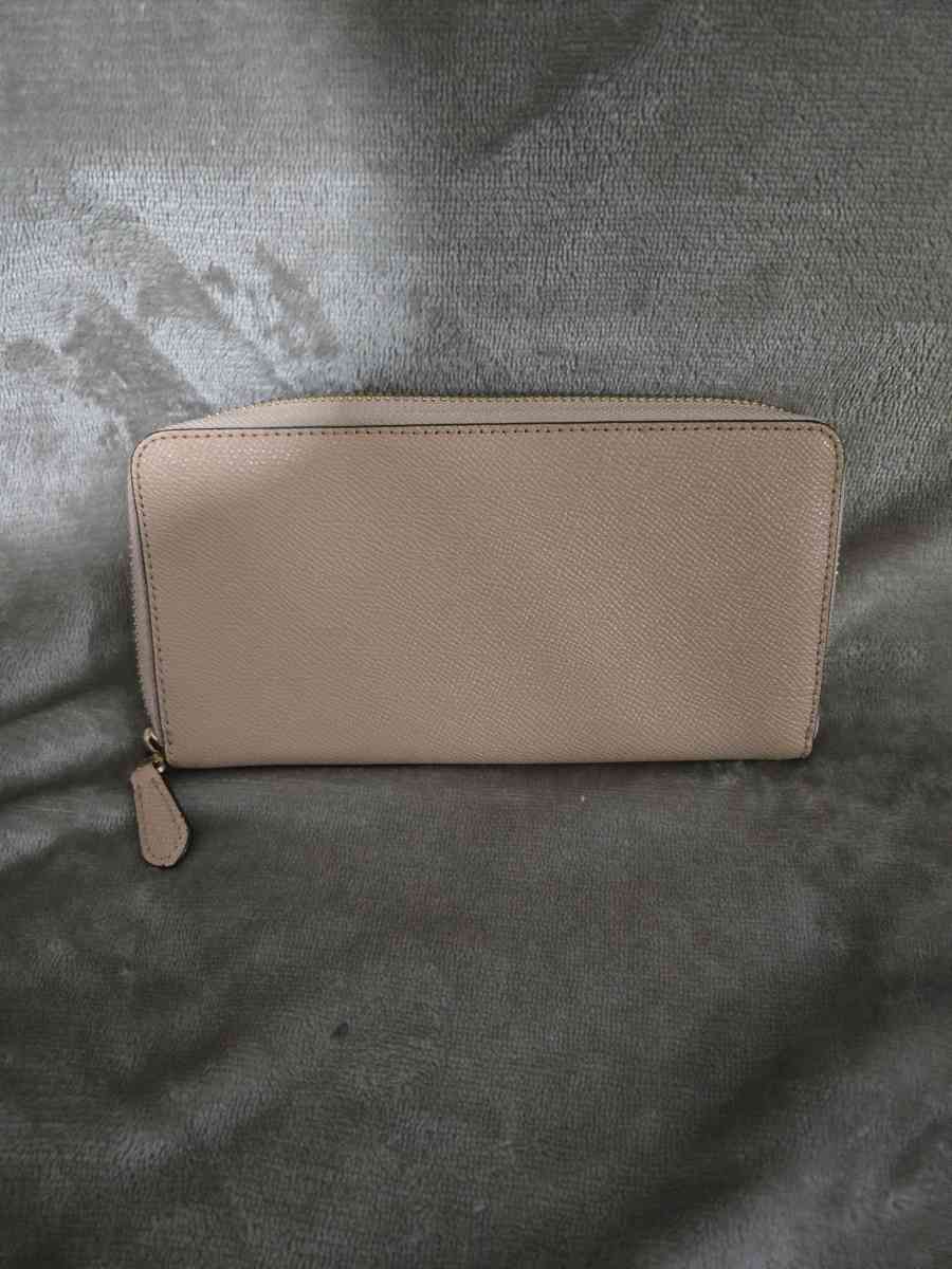 COACH ACCORDION ZIP AROUND WALLET  LIGHT PINK 54007