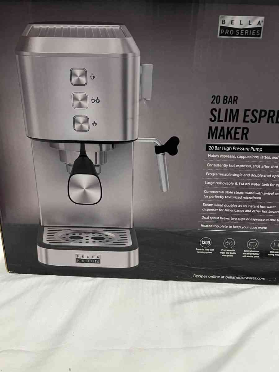 bella PRO  Slim Espresso Machine with 20 Bars of Pressure