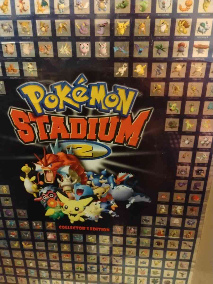 This is an original NMMT Pokmon Stadium 2 Foil Poster