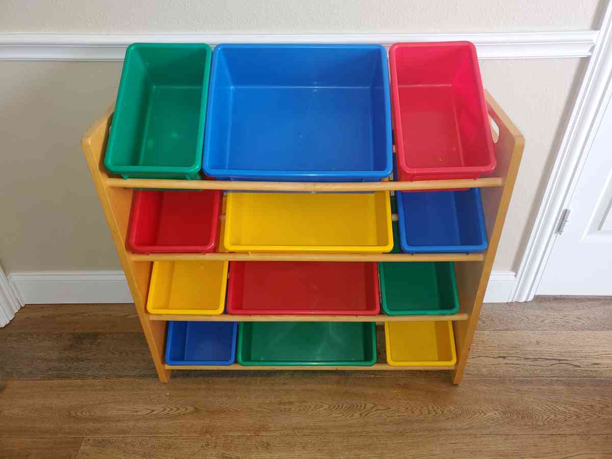 Wooden Storage Organizer From Target  Plastic Bins 345W x 13