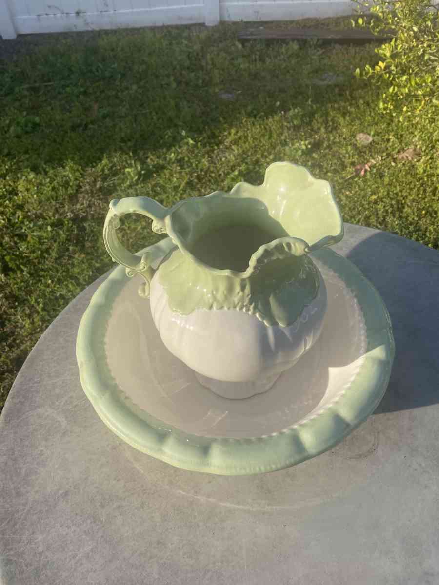 Vintage Pitcher And Bowl