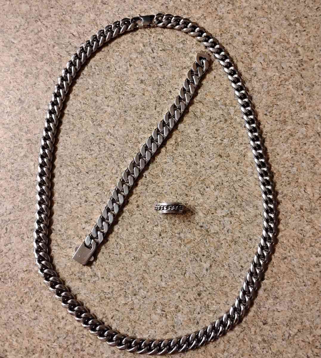 CUBAN LINK HEAVY NECKELESS RING BRACELET