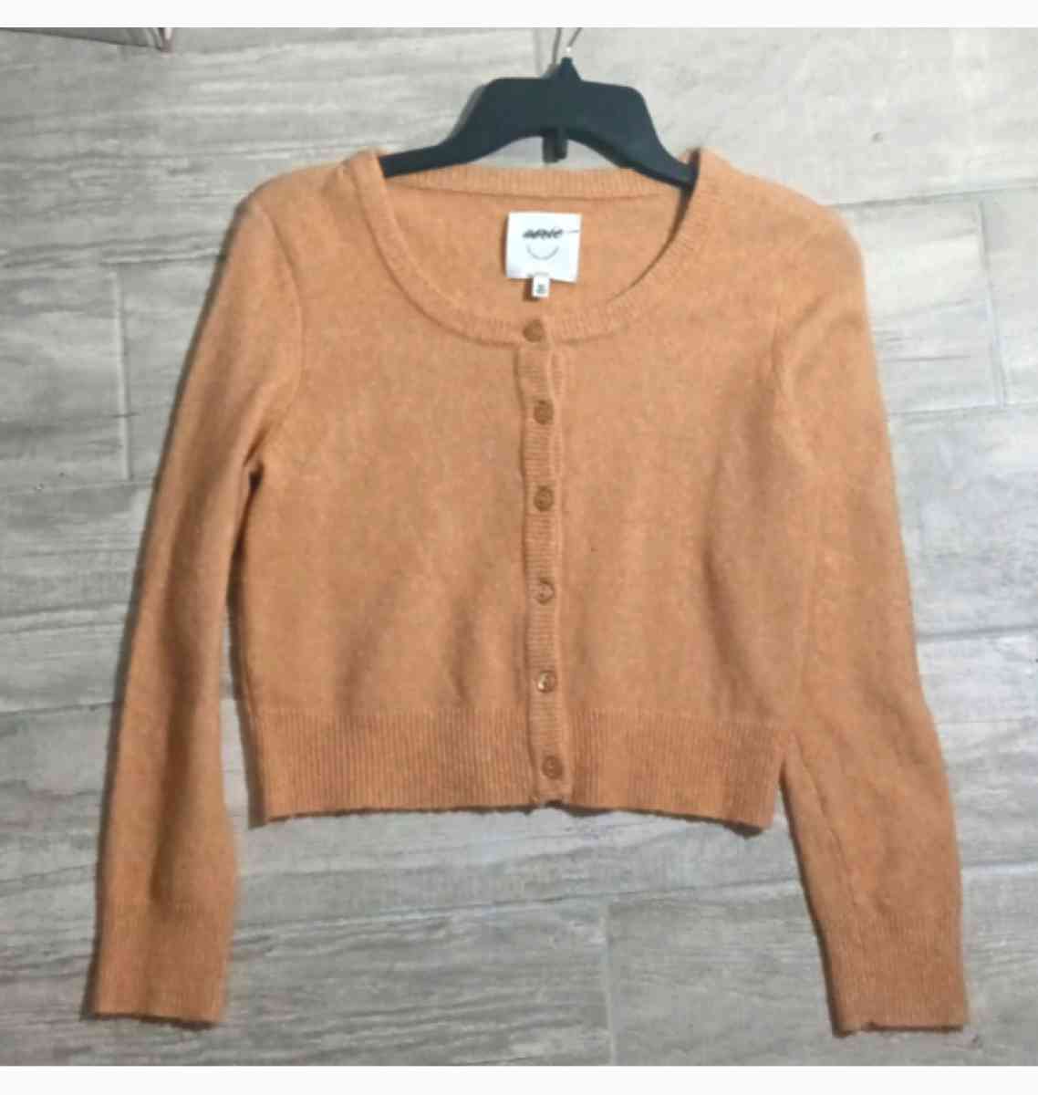 cute simple orange cardigan soft warm