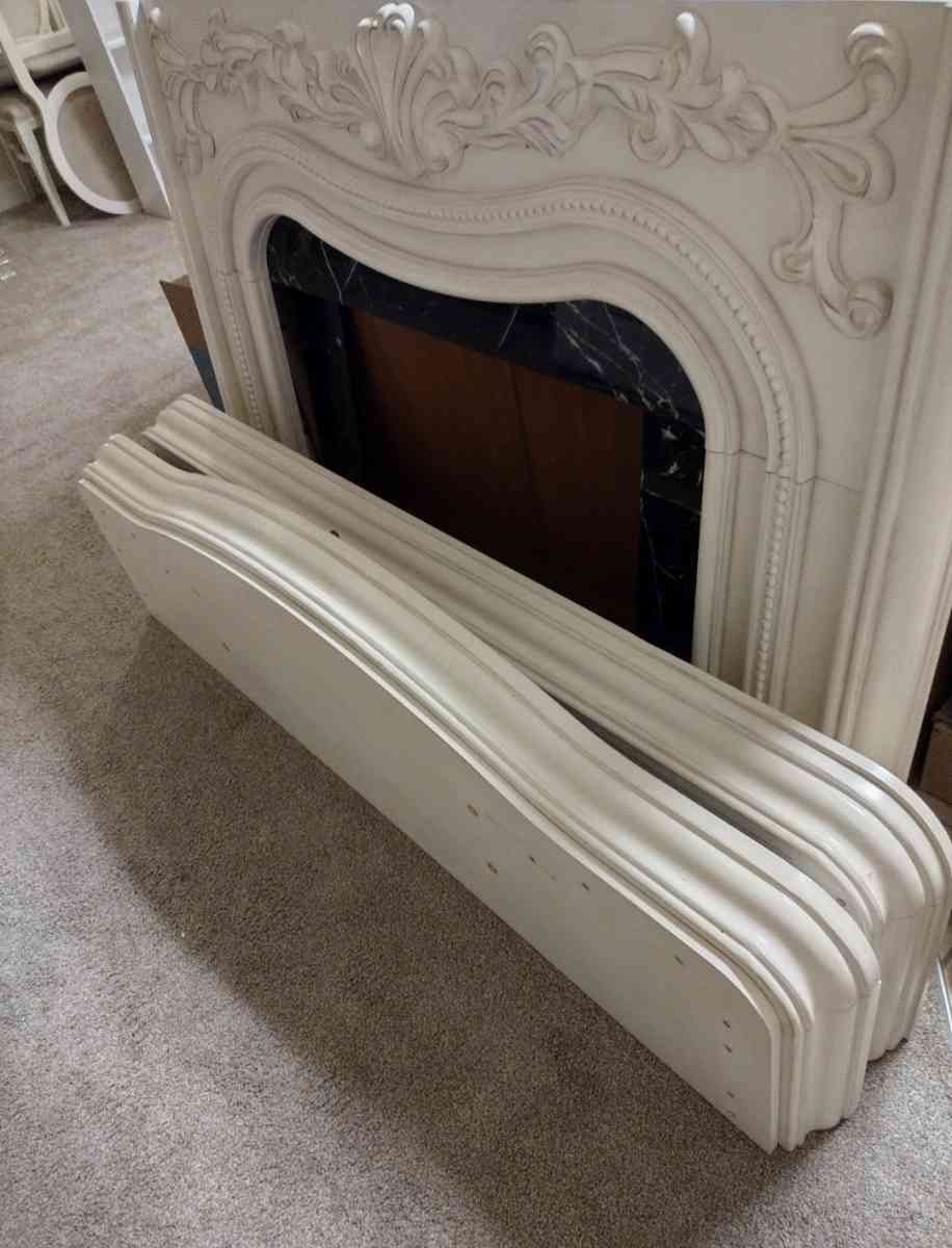 Electrical Luxury Fireplace Ivory Colored