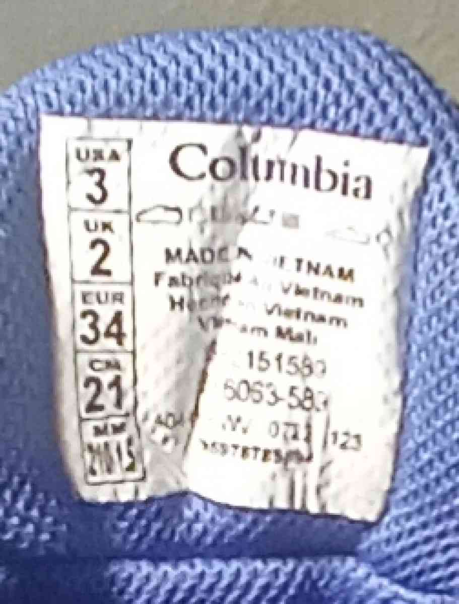 Girls Columbia Size 3 EUC Dark and Light Purple