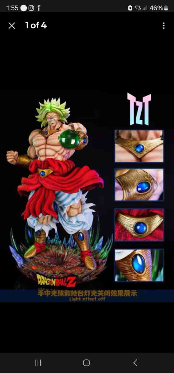 dragon ball z broly statues