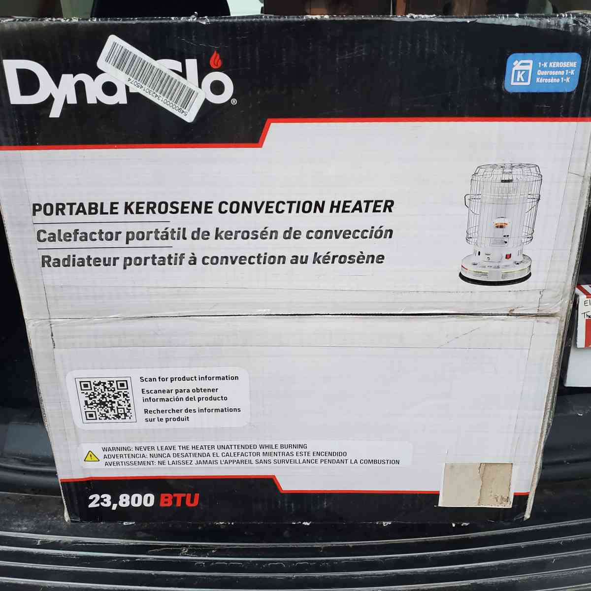 Kerosene Heater  23800 BTU  Brand DynaGlo  Color Ivory  New