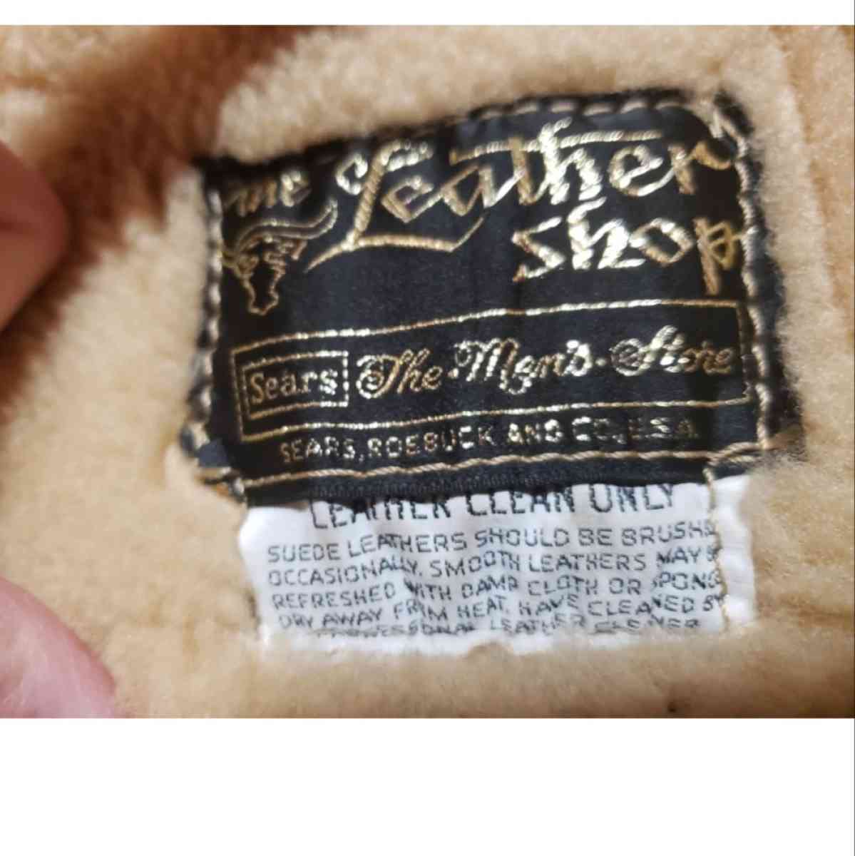 Vintage 70s Sears Leather Shop Mens Split Cowhide Rancher Co