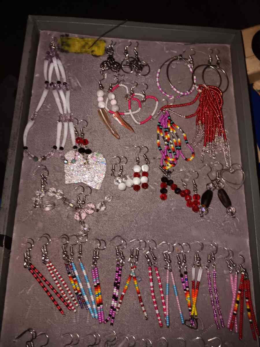 native beading valentine earrings