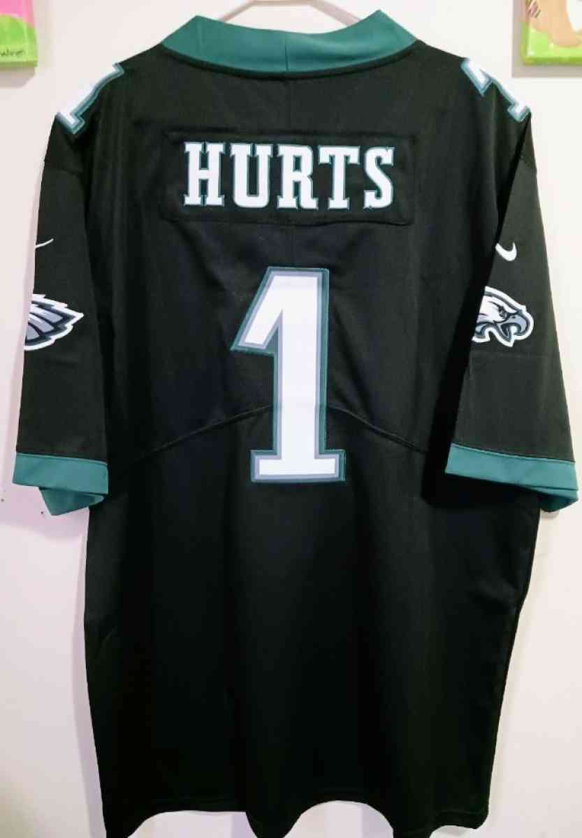 Jalen Hurts Eagles black jersey XL or Large Stitched