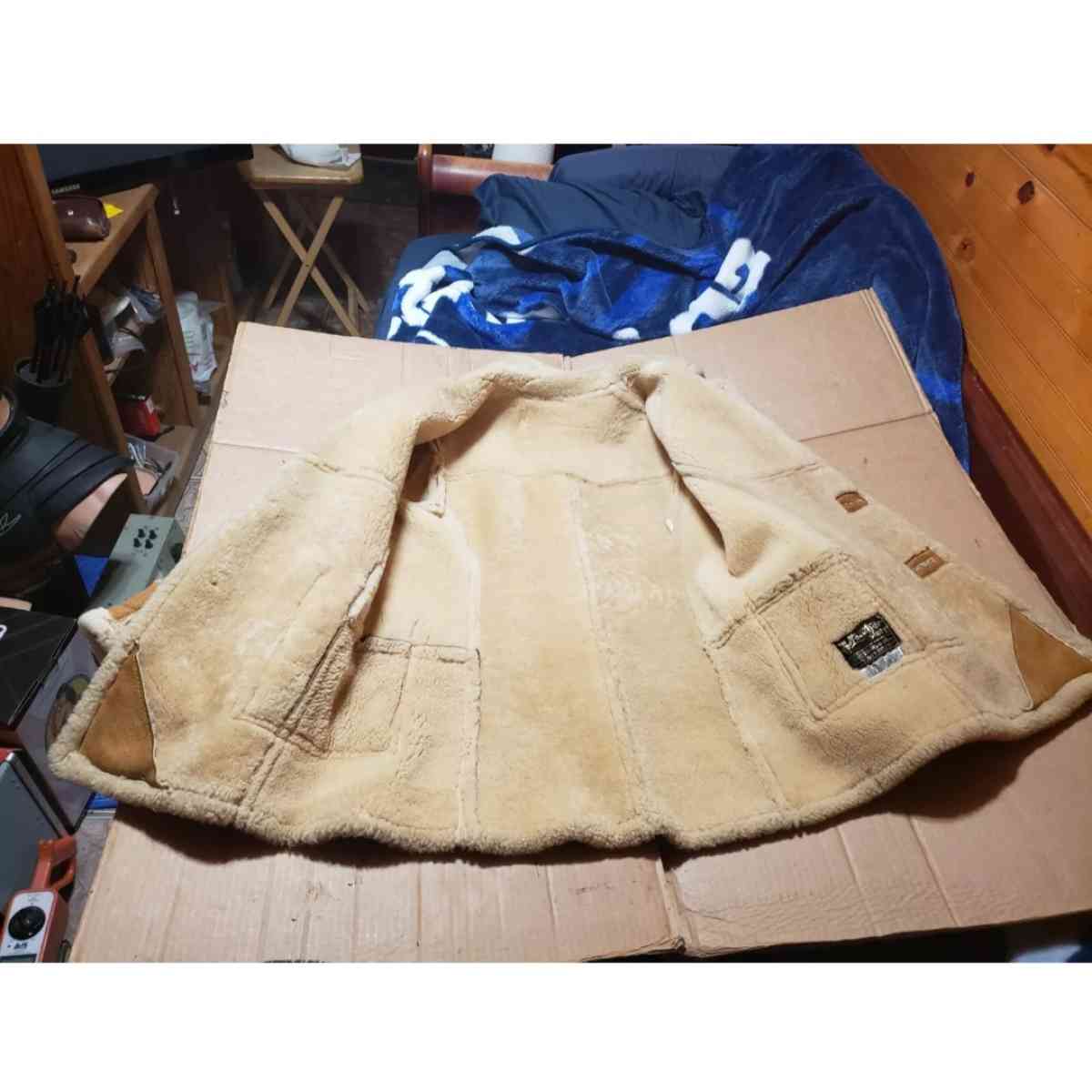 Vintage 70s Sears Leather Shop Mens Split Cowhide Rancher Co