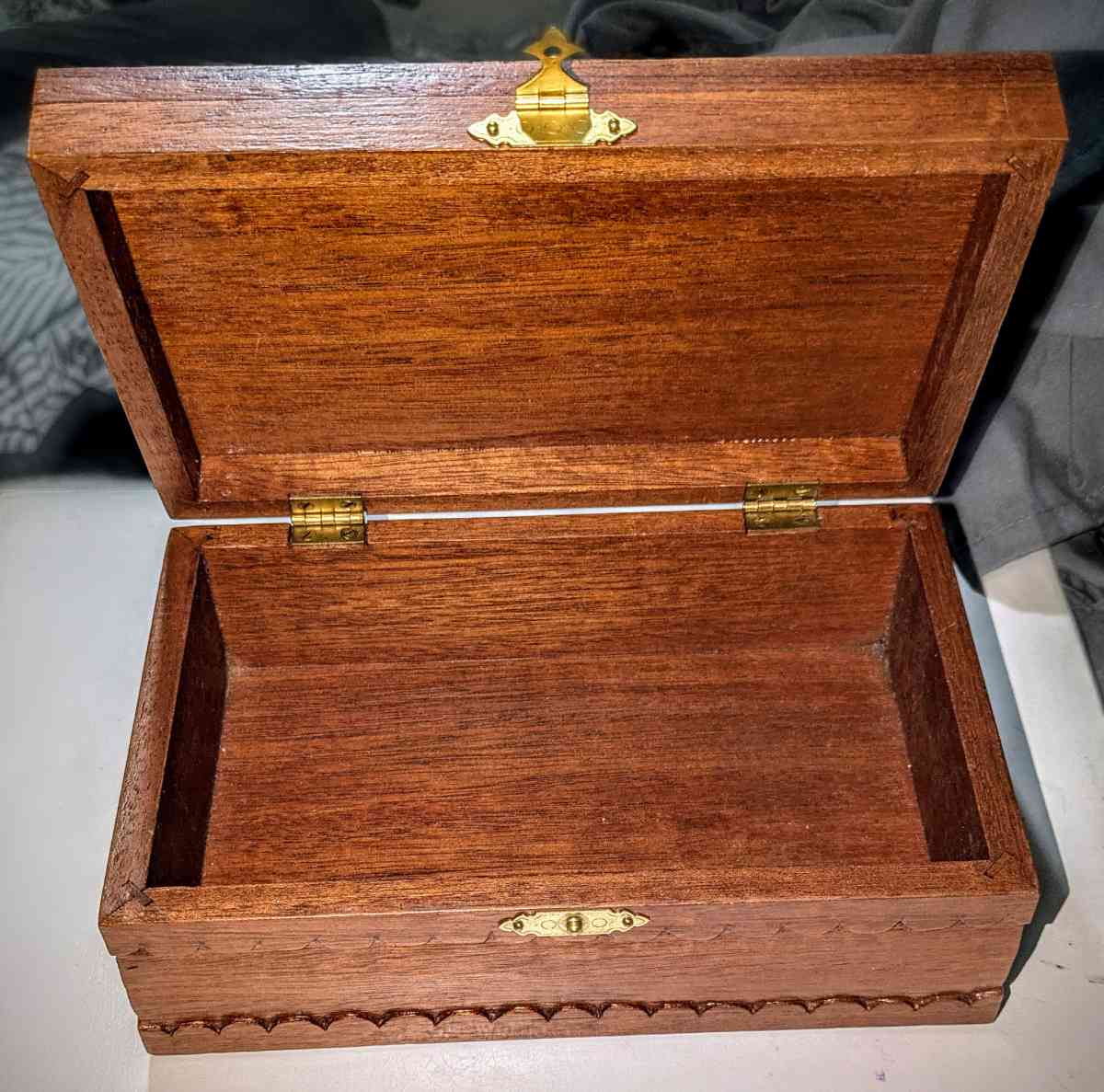 Vintage wooden jewelry box