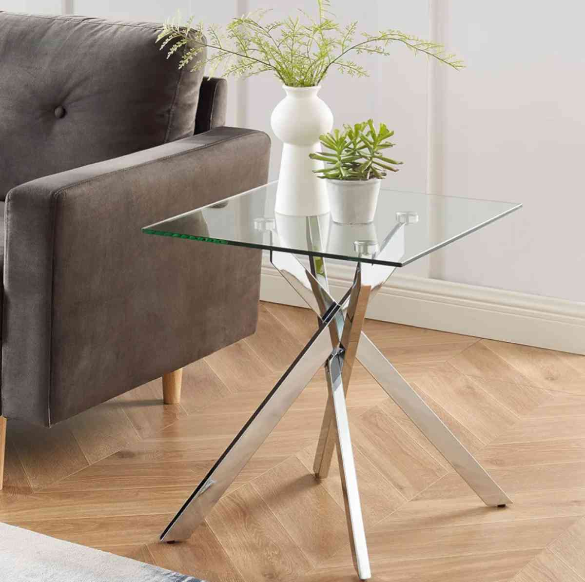 Edwins Choice Glass Side Table