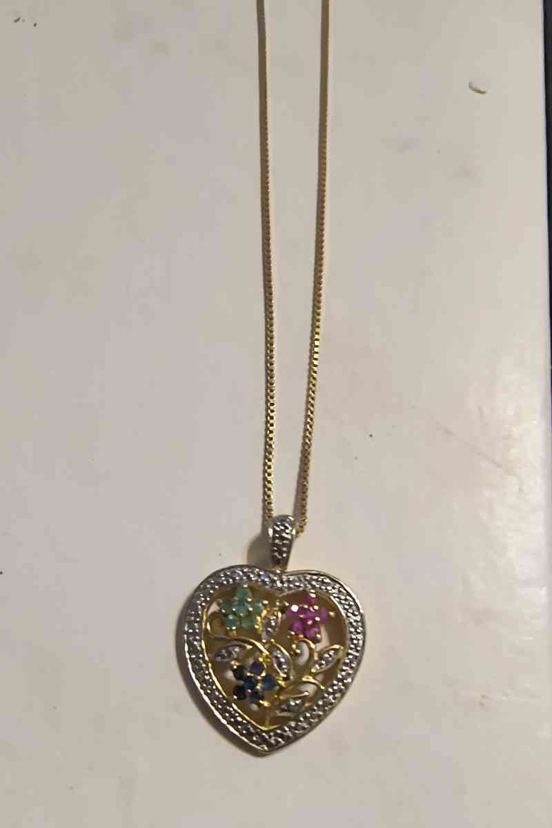 Gemstone Heart Necklace