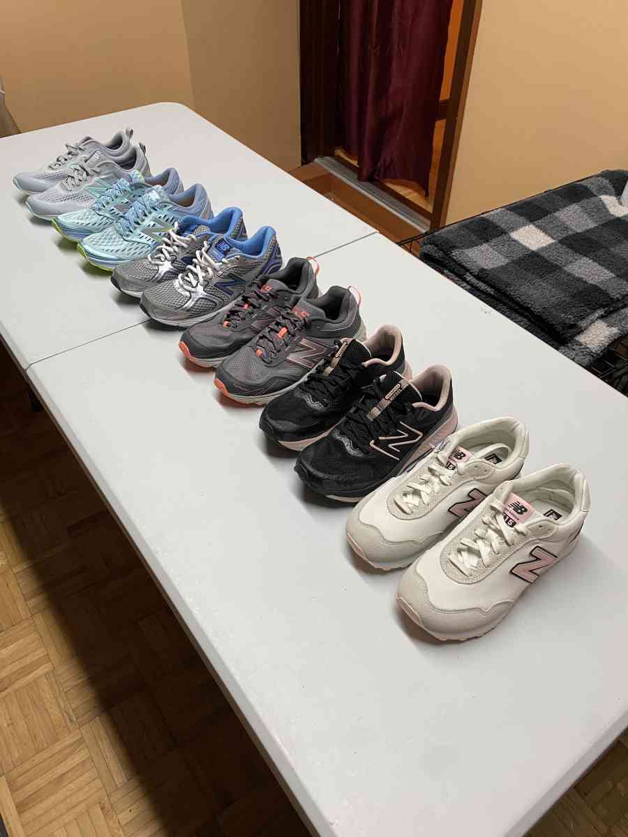 6 Pairs Womens New Balance Sneakers Bundle 9 and 9 Half