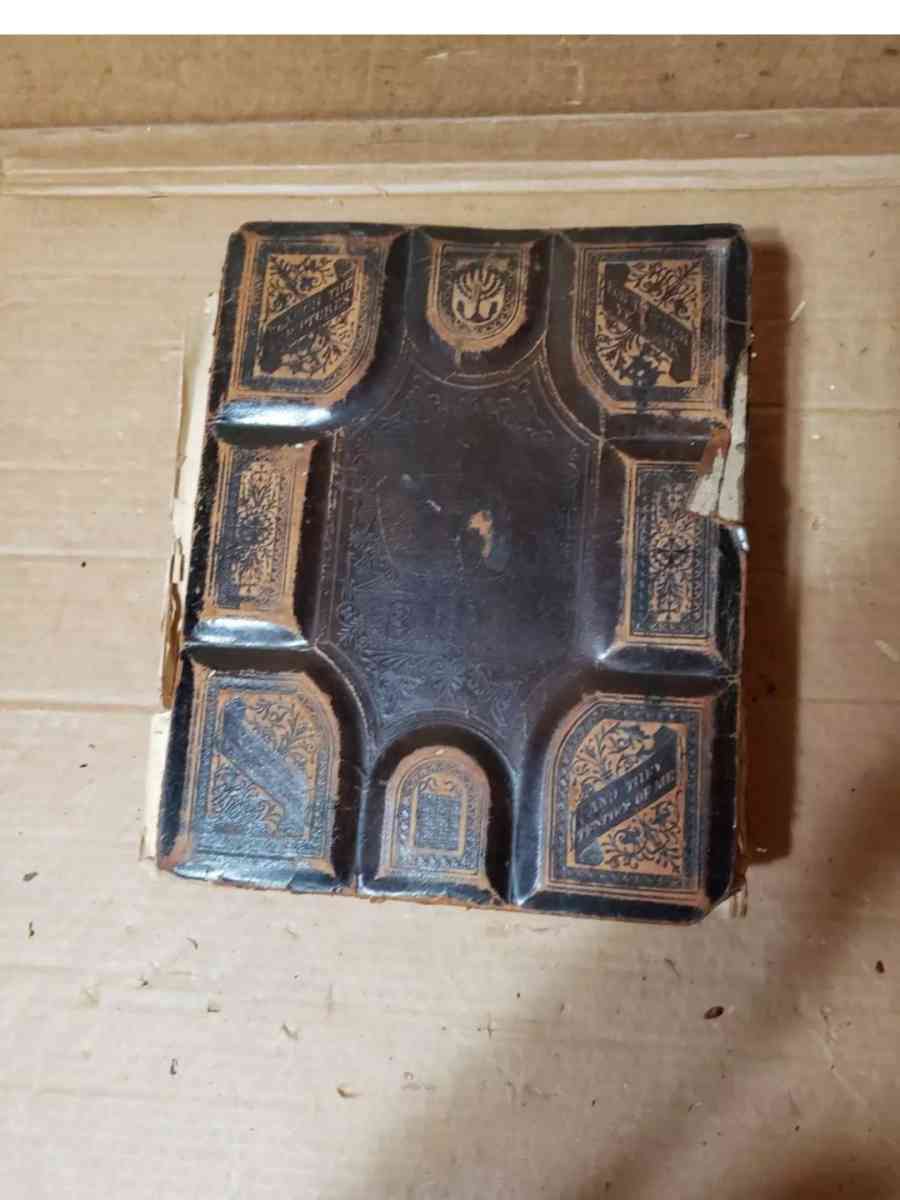 1870 Holy Bible Old  New Testaments Large Antique