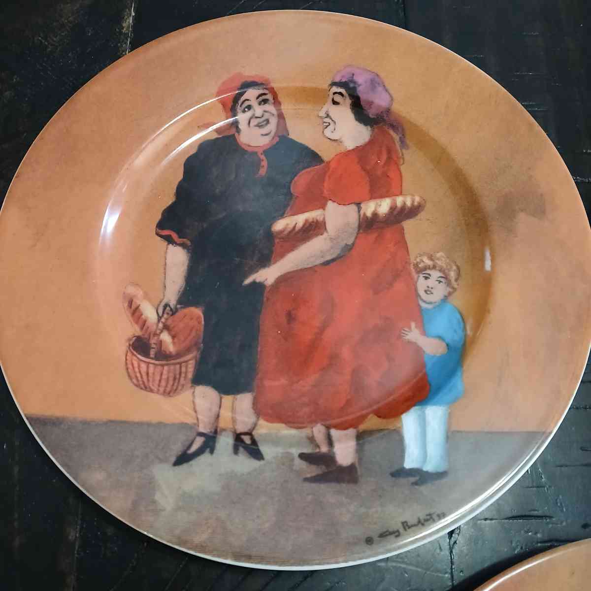Lot of 3 Guy Buffet Storefront Collection Plates
