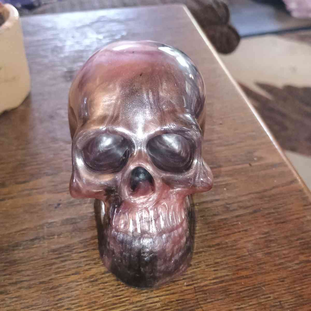 Epoxy Resin Skull Multiple Colors  Black 3 Tall 3 Wide 4 Tal