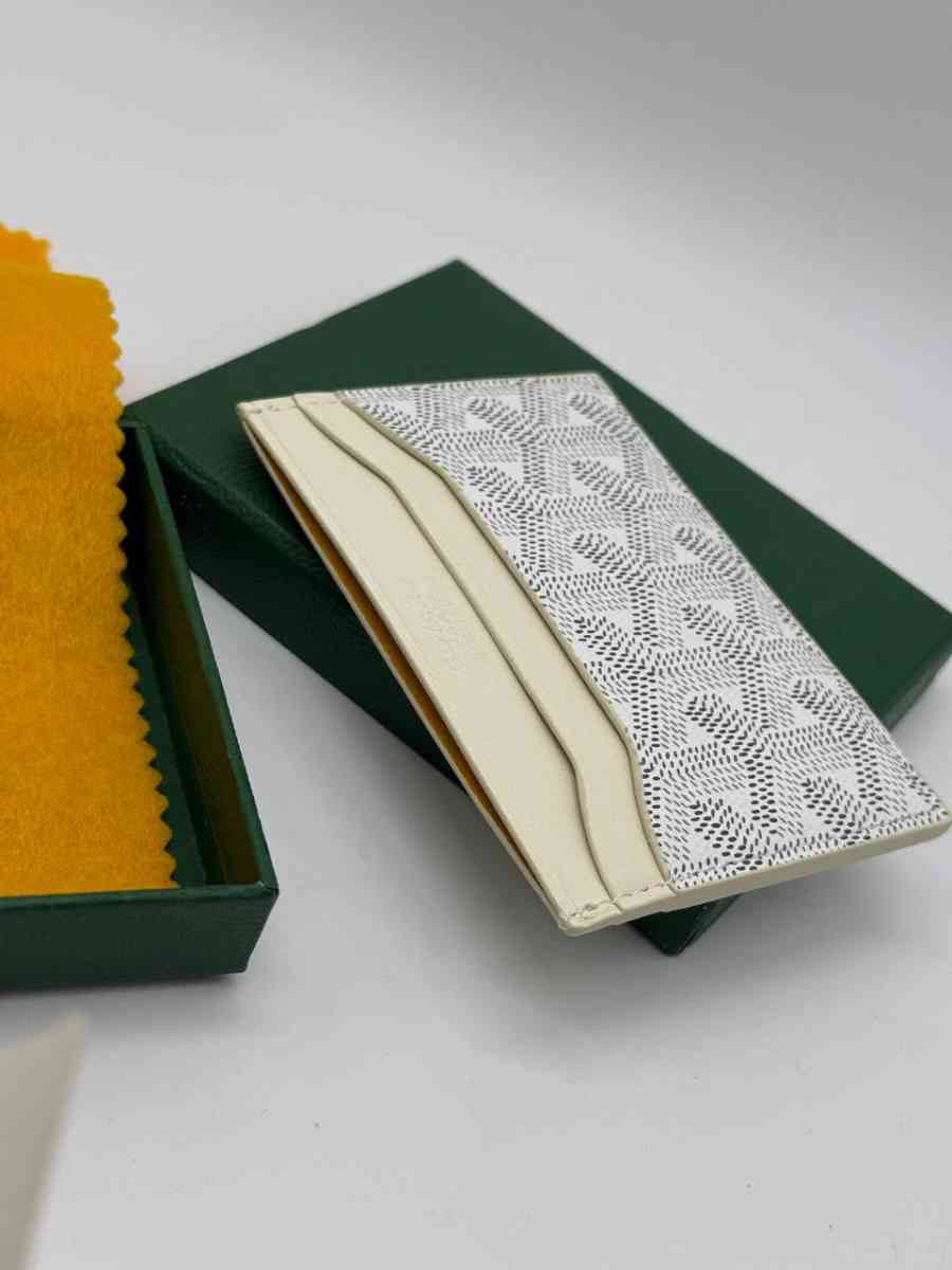 White Goyard Card Holder