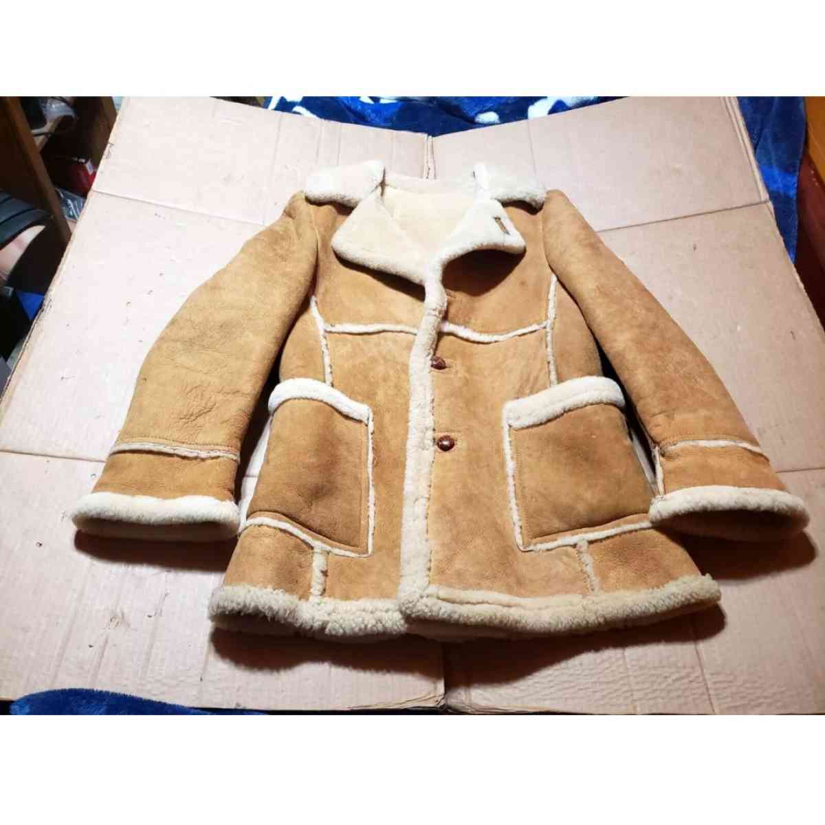 Vintage 70s Sears Leather Shop Mens Split Cowhide Rancher Co