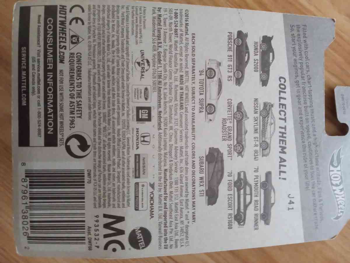 Hot Wheels not opened