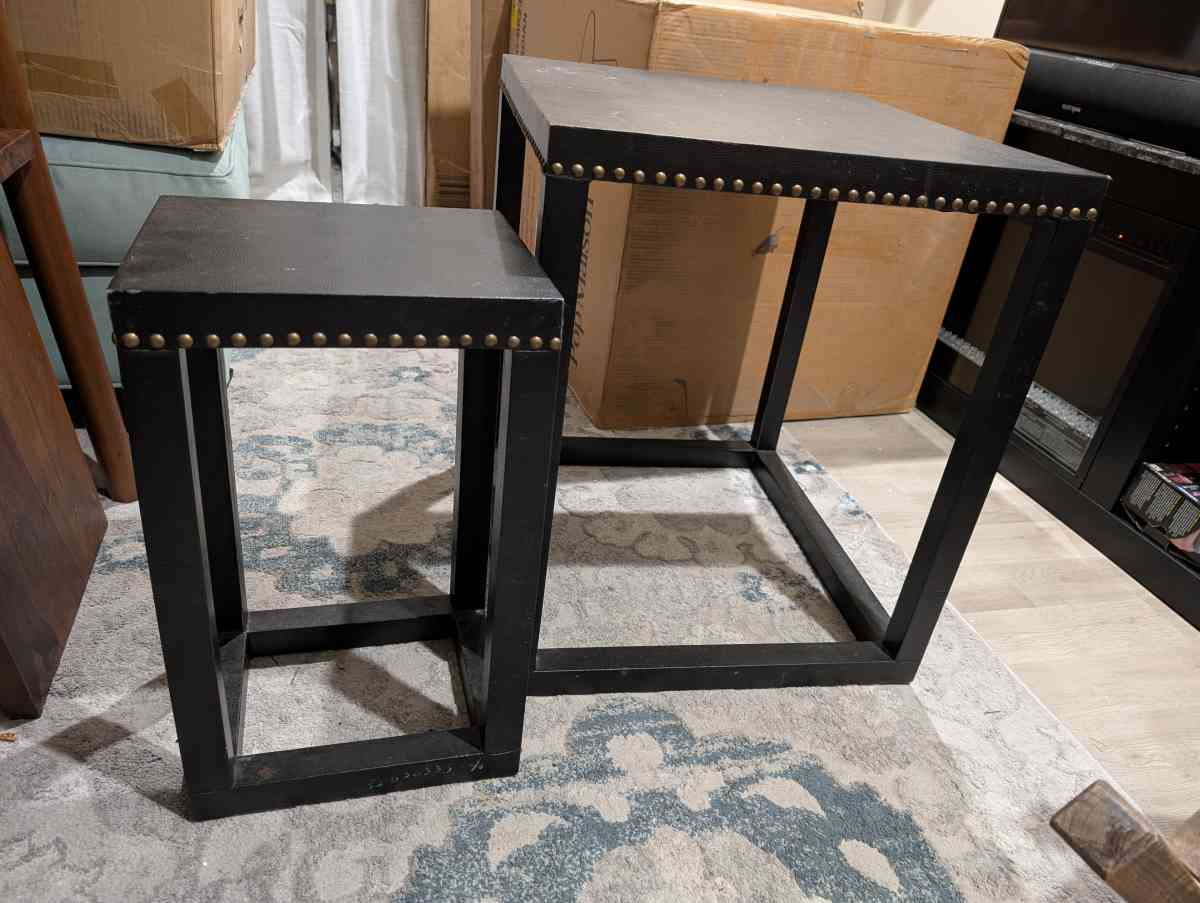 Studded End Table and Nesting Table
