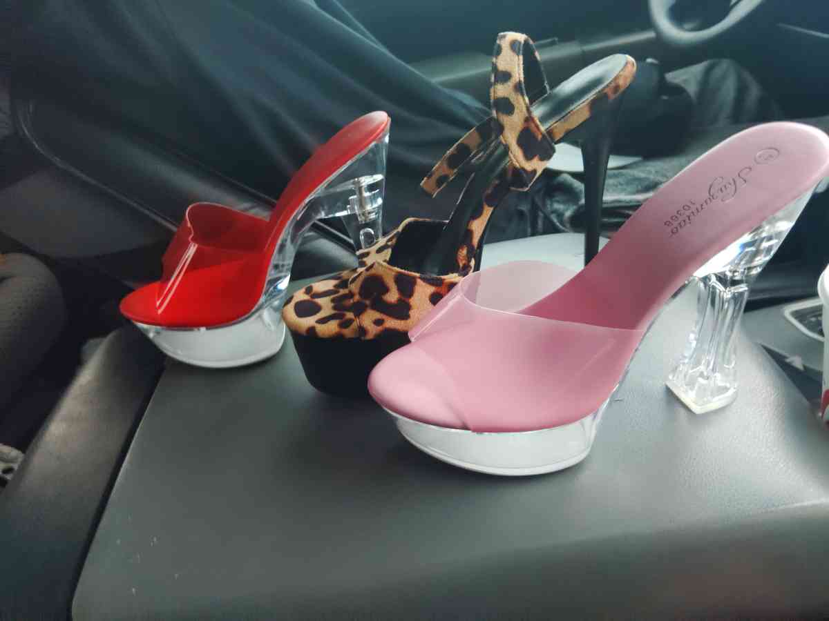 brand new womens heels custom made glass